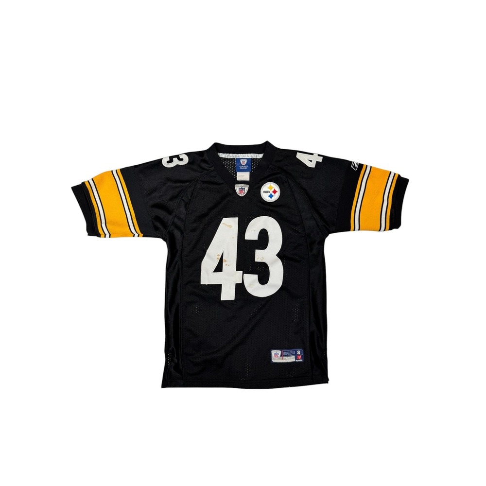 Troy Polamalu #43 Pittsburgh Steelers Reebok NFL Youth Football Jersey Size S